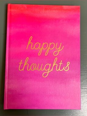 Journal Notebook “Happy Thoughts” in Pink Ombre Hardcover NWT